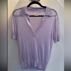 KHAITE Light Purple Knit Top